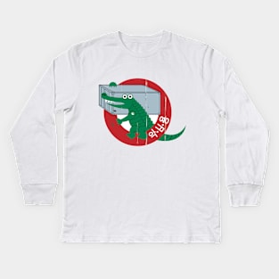 Croc Shipping Containers Kids Long Sleeve T-Shirt